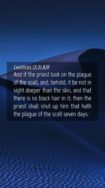 Picture 04 - Leviticus 13:31 KJV Mobile Phone Wallpaper - And if the priest look on the plague of the - Mobile Bible Verse Wallpaper