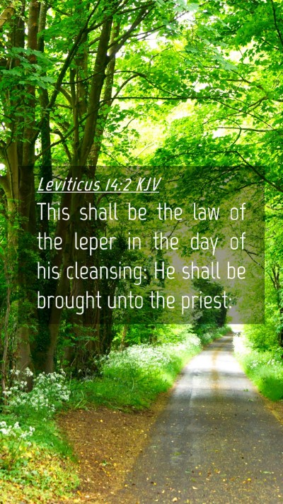 Picture 04 - Leviticus 14:2 KJV Mobile Phone Wallpaper - This shall be the law of the leper in the day of - Mobile Bible Verse Wallpaper
