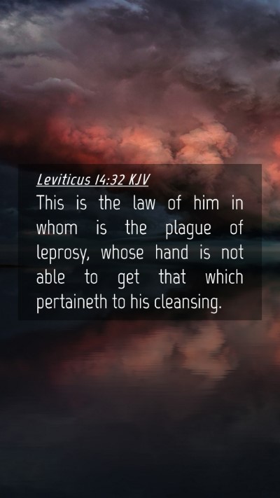 Picture 04 - Leviticus 14:32 KJV Mobile Phone Wallpaper - This is the law of him in whom is the plague of - Mobile Bible Verse Wallpaper