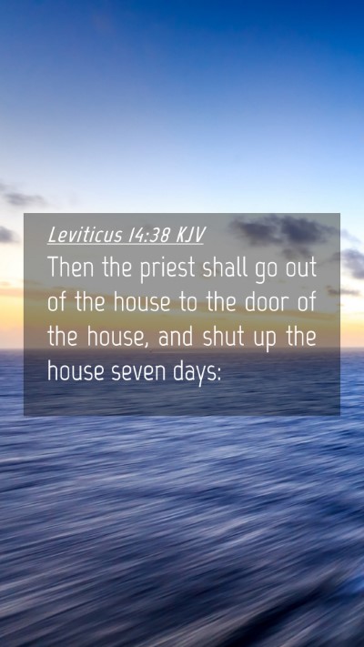 Picture 04 - Leviticus 14:38 KJV Mobile Phone Wallpaper - Then the priest shall go out of the house to the - Mobile Bible Verse Wallpaper