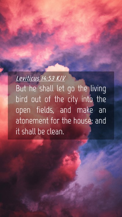 Picture 04 - Leviticus 14:53 KJV Mobile Phone Wallpaper - But he shall let go the living bird out of the - Mobile Bible Verse Wallpaper