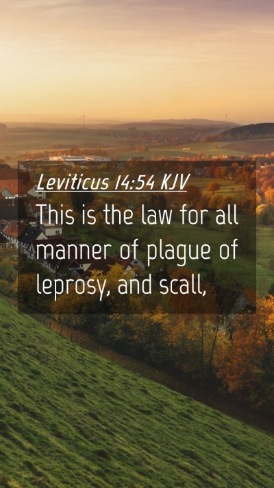 Picture 04 - Leviticus 14:54 KJV Mobile Phone Wallpaper - This is the law for all manner of plague of - Mobile Bible Verse Wallpaper