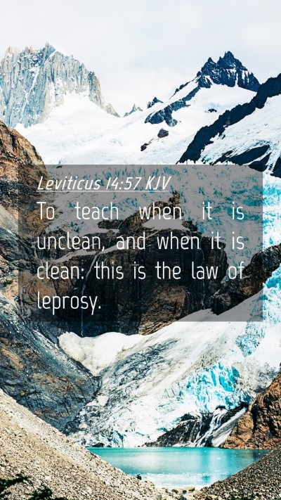 Picture 04 - Leviticus 14:57 KJV Mobile Phone Wallpaper - To teach when it is unclean, and when it is - Mobile Bible Verse Wallpaper