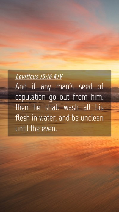 Picture 04 - Leviticus 15:16 KJV Mobile Phone Wallpaper - And if any man's seed of copulation go out from - Mobile Bible Verse Wallpaper