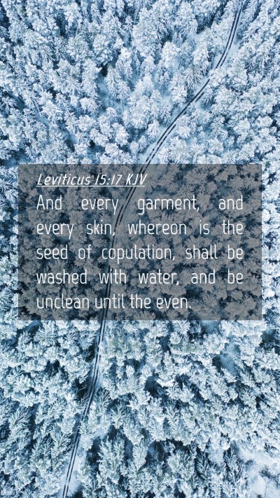 Picture 04 - Leviticus 15:17 KJV Mobile Phone Wallpaper - And every garment, and every skin, whereon is the - Mobile Bible Verse Wallpaper
