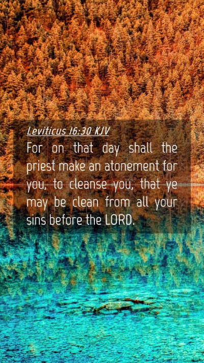 Picture 04 - Leviticus 16:30 KJV Mobile Phone Wallpaper - For on that day shall the priest make an - Mobile Bible Verse Wallpaper