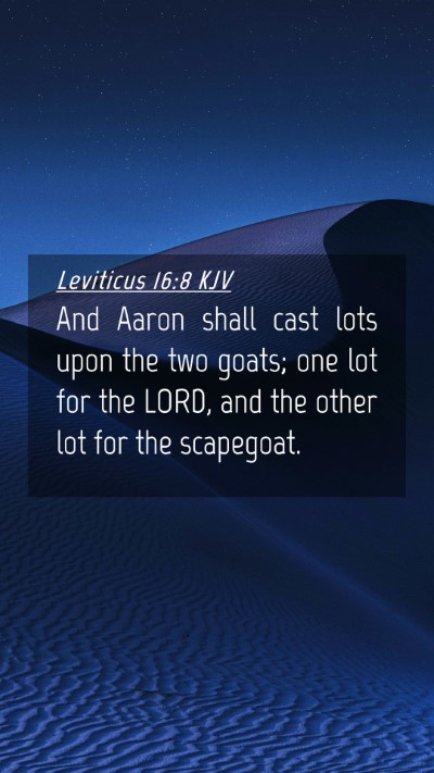 Picture 04 - Leviticus 16:8 KJV Mobile Phone Wallpaper - And Aaron shall cast lots upon the two goats; one - Mobile Bible Verse Wallpaper