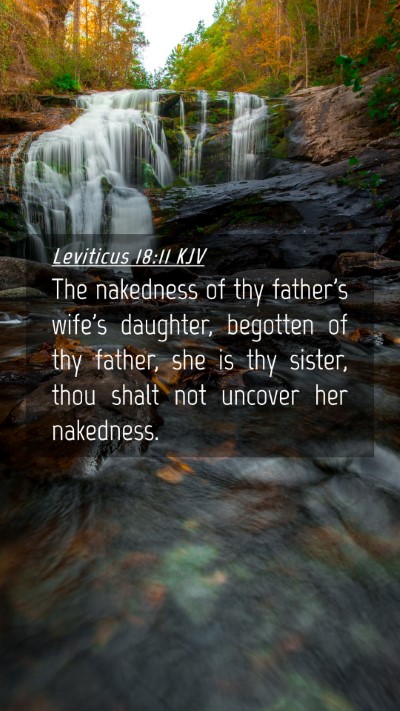 Picture 04 - Leviticus 18:11 KJV Mobile Phone Wallpaper - The nakedness of thy father's wife's daughter, - Mobile Bible Verse Wallpaper
