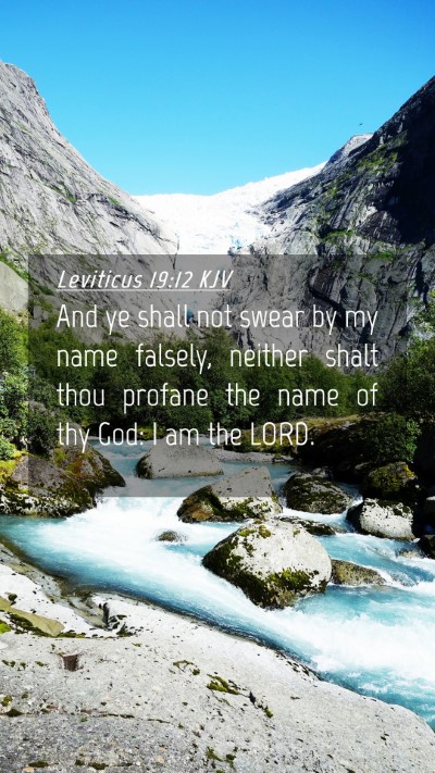 Picture 04 - Leviticus 19:12 KJV Mobile Phone Wallpaper - And ye shall not swear by my name falsely, - Mobile Bible Verse Wallpaper