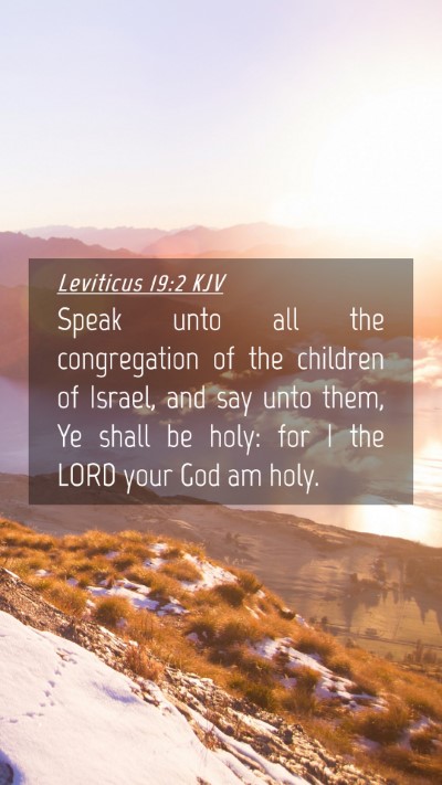 Picture 04 - Leviticus 19:2 KJV Mobile Phone Wallpaper - Speak unto all the congregation of the children - Mobile Bible Verse Wallpaper