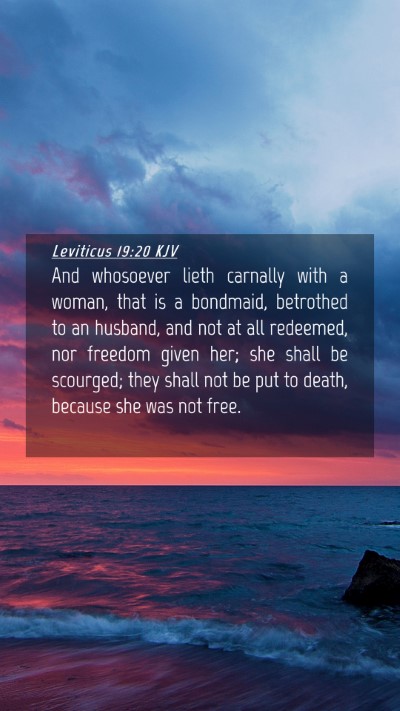 Picture 04 - Leviticus 19:20 KJV Mobile Phone Wallpaper - And whosoever lieth carnally with a woman, that - Mobile Bible Verse Wallpaper
