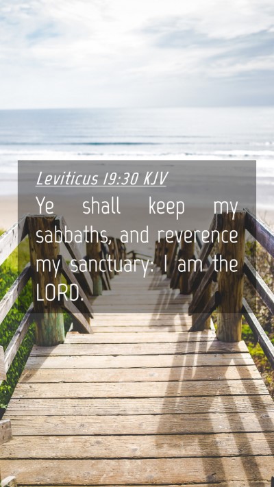 Picture 04 - Leviticus 19:30 KJV Mobile Phone Wallpaper - Ye shall keep my sabbaths, and reverence my - Mobile Bible Verse Wallpaper