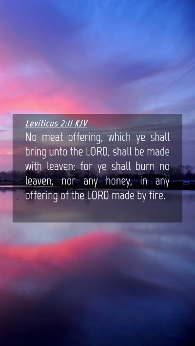 Picture 04 - Leviticus 2:11 KJV Mobile Phone Wallpaper - No meat offering, which ye shall bring unto the - Mobile Bible Verse Wallpaper