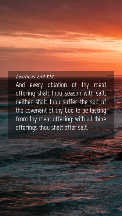 Picture 04 - Leviticus 2:13 KJV Mobile Phone Wallpaper - And every oblation of thy meat offering shalt - Mobile Bible Verse Wallpaper