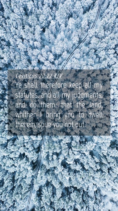 Picture 04 - Leviticus 20:22 KJV Mobile Phone Wallpaper - Ye shall therefore keep all my statutes, and all - Mobile Bible Verse Wallpaper