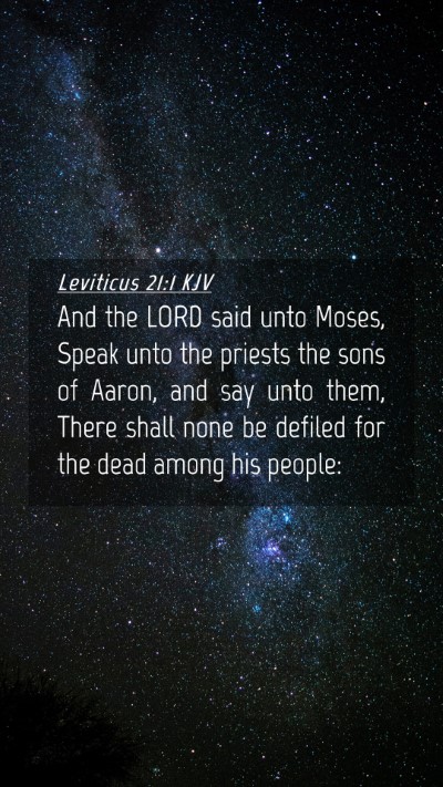 Picture 04 - Leviticus 21:1 KJV Mobile Phone Wallpaper - And the LORD said unto Moses, Speak unto the - Mobile Bible Verse Wallpaper