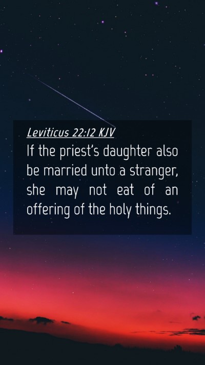 Picture 04 - Leviticus 22:12 KJV Mobile Phone Wallpaper - If the priest's daughter also be married unto a - Mobile Bible Verse Wallpaper