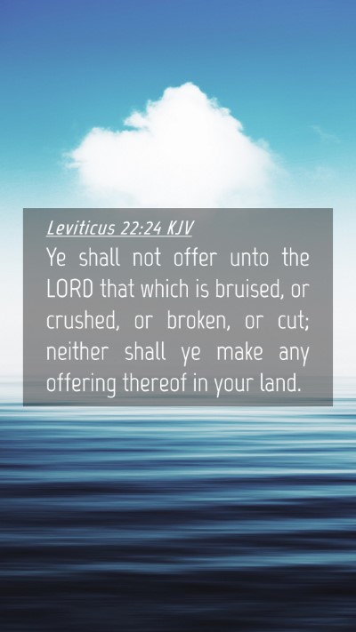 Picture 04 - Leviticus 22:24 KJV Mobile Phone Wallpaper - Ye shall not offer unto the LORD that which is - Mobile Bible Verse Wallpaper