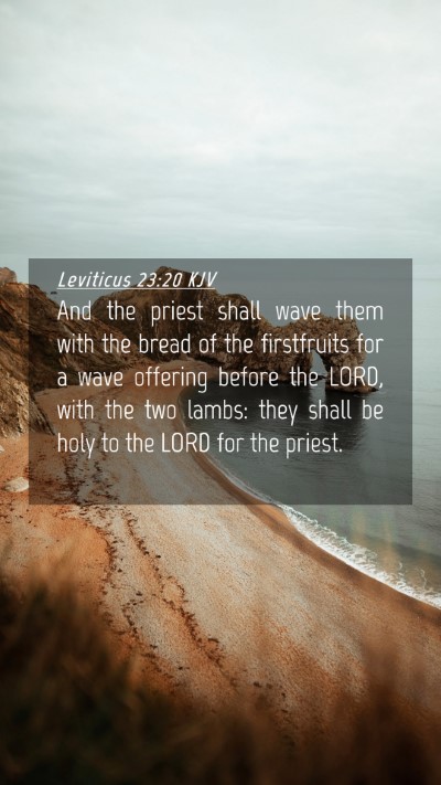 Picture 04 - Leviticus 23:20 KJV Mobile Phone Wallpaper - And the priest shall wave them with the bread of - Mobile Bible Verse Wallpaper