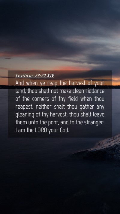 Picture 04 - Leviticus 23:22 KJV Mobile Phone Wallpaper - And when ye reap the harvest of your land, thou - Mobile Bible Verse Wallpaper