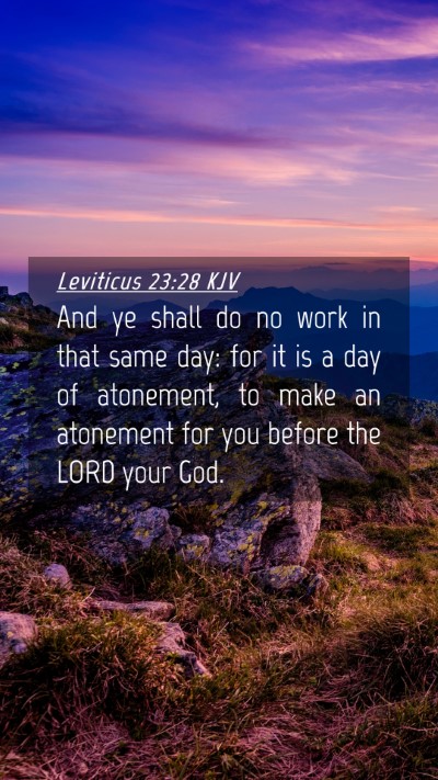 Picture 04 - Leviticus 23:28 KJV Mobile Phone Wallpaper - And ye shall do no work in that same day: for it - Mobile Bible Verse Wallpaper