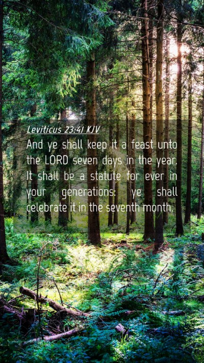 Picture 04 - Leviticus 23:41 KJV Mobile Phone Wallpaper - And ye shall keep it a feast unto the LORD seven - Mobile Bible Verse Wallpaper