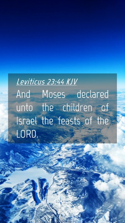 Picture 04 - Leviticus 23:44 KJV Mobile Phone Wallpaper - And Moses declared unto the children of Israel - Mobile Bible Verse Wallpaper