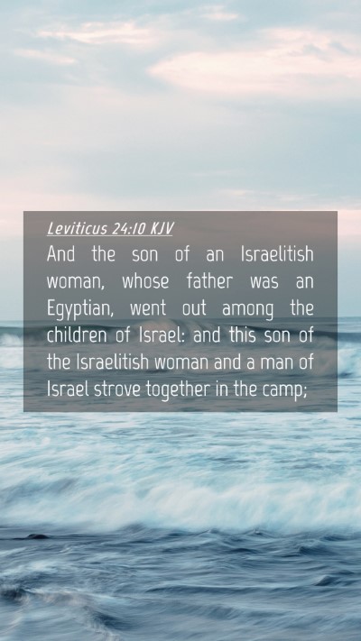 Picture 04 - Leviticus 24:10 KJV Mobile Phone Wallpaper - And the son of an Israelitish woman, whose father - Mobile Bible Verse Wallpaper
