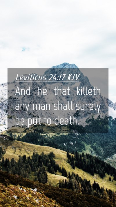 Picture 04 - Leviticus 24:17 KJV Mobile Phone Wallpaper - And he that killeth any man shall surely be put - Mobile Bible Verse Wallpaper