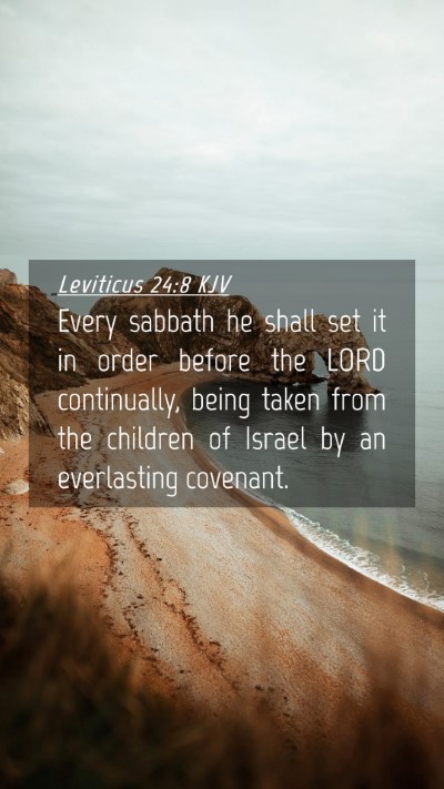 Picture 04 - Leviticus 24:8 KJV Mobile Phone Wallpaper - Every sabbath he shall set it in order before the - Mobile Bible Verse Wallpaper