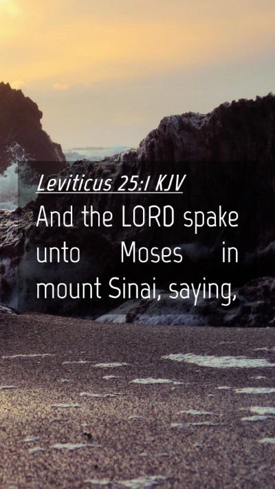 Picture 04 - Leviticus 25:1 KJV Mobile Phone Wallpaper - And the LORD spake unto Moses in mount Sinai, - Mobile Bible Verse Wallpaper