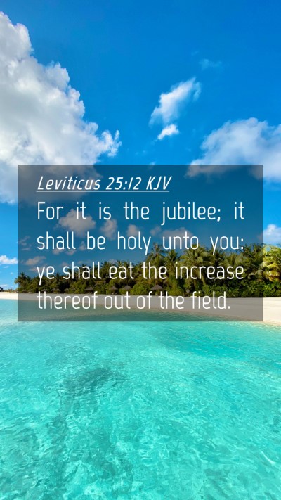 Picture 04 - Leviticus 25:12 KJV Mobile Phone Wallpaper - For it is the jubilee; it shall be holy unto you: - Mobile Bible Verse Wallpaper