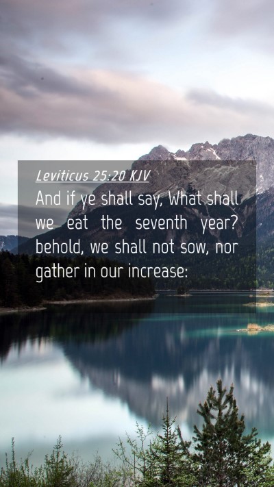 Picture 04 - Leviticus 25:20 KJV Mobile Phone Wallpaper - And if ye shall say, What shall we eat the - Mobile Bible Verse Wallpaper