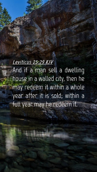 Picture 04 - Leviticus 25:29 KJV Mobile Phone Wallpaper - And if a man sell a dwelling house in a walled - Mobile Bible Verse Wallpaper