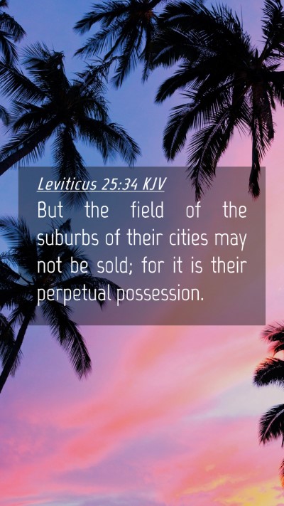 Picture 04 - Leviticus 25:34 KJV Mobile Phone Wallpaper - But the field of the suburbs of their cities may - Mobile Bible Verse Wallpaper