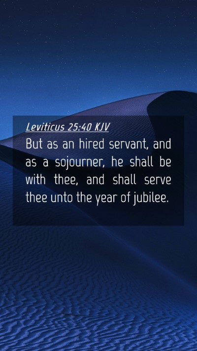 Picture 04 - Leviticus 25:40 KJV Mobile Phone Wallpaper - But as an hired servant, and as a sojourner, he - Mobile Bible Verse Wallpaper
