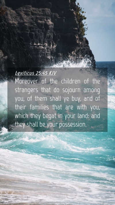 Picture 04 - Leviticus 25:45 KJV Mobile Phone Wallpaper - Moreover of the children of the strangers that do - Mobile Bible Verse Wallpaper