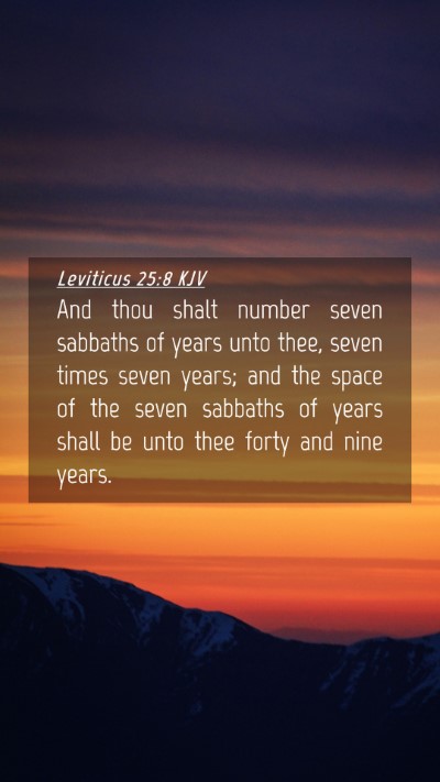 Picture 04 - Leviticus 25:8 KJV Mobile Phone Wallpaper - And thou shalt number seven sabbaths of years - Mobile Bible Verse Wallpaper