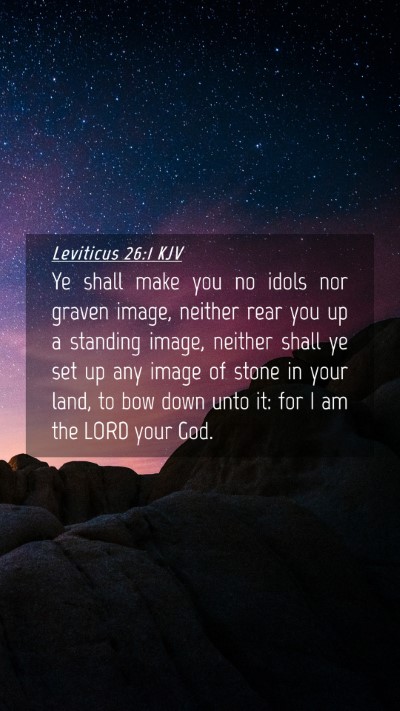 Picture 04 - Leviticus 26:1 KJV Mobile Phone Wallpaper - Ye shall make you no idols nor graven image, - Mobile Bible Verse Wallpaper