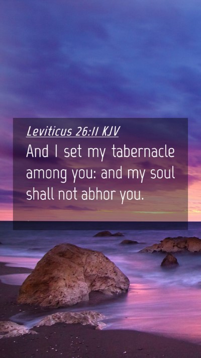 Picture 04 - Leviticus 26:11 KJV Mobile Phone Wallpaper - And I set my tabernacle among you: and my soul - Mobile Bible Verse Wallpaper