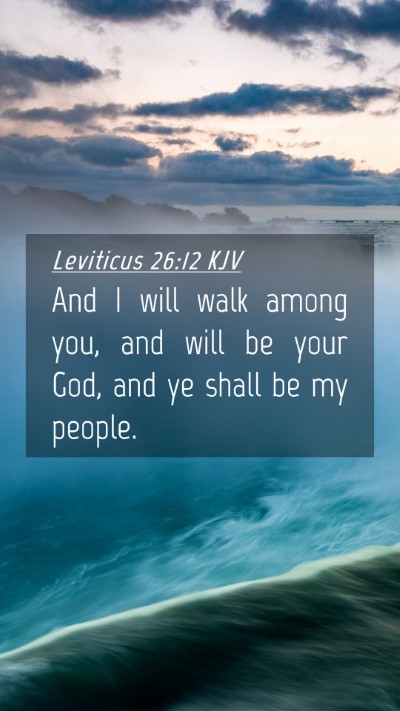 Picture 04 - Leviticus 26:12 KJV Mobile Phone Wallpaper - And I will walk among you, and will be your God, - Mobile Bible Verse Wallpaper