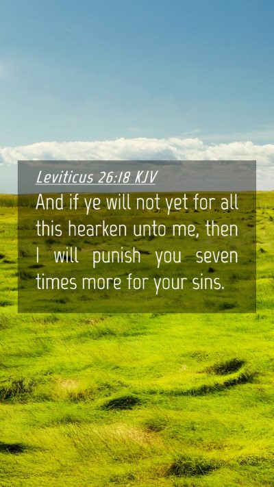 Picture 04 - Leviticus 26:18 KJV Mobile Phone Wallpaper - And if ye will not yet for all this hearken unto - Mobile Bible Verse Wallpaper