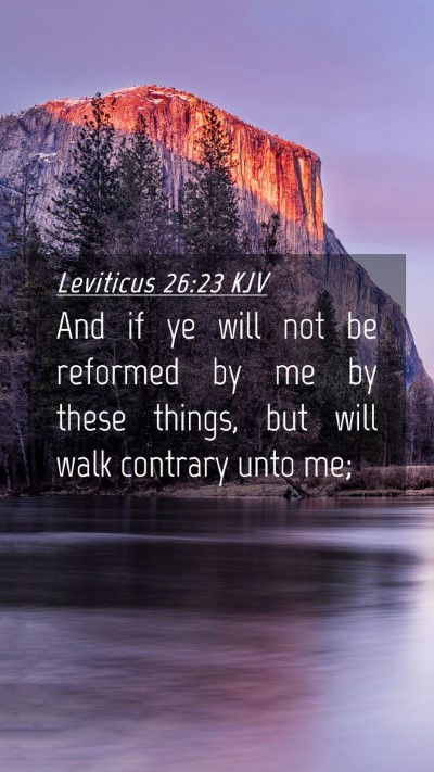 Picture 04 - Leviticus 26:23 KJV Mobile Phone Wallpaper - And if ye will not be reformed by me by these - Mobile Bible Verse Wallpaper