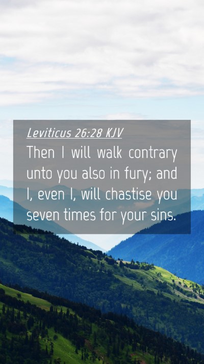 Picture 04 - Leviticus 26:28 KJV Mobile Phone Wallpaper - Then I will walk contrary unto you also in fury; - Mobile Bible Verse Wallpaper
