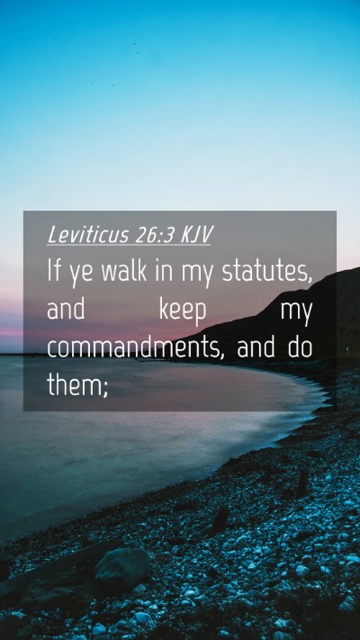 Picture 04 - Leviticus 26:3 KJV Mobile Phone Wallpaper - If ye walk in my statutes, and keep my - Mobile Bible Verse Wallpaper