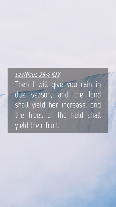 Picture 04 - Leviticus 26:4 KJV Mobile Phone Wallpaper - Then I will give you rain in due season, and the - Mobile Bible Verse Wallpaper