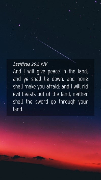Picture 04 - Leviticus 26:6 KJV Mobile Phone Wallpaper - And I will give peace in the land, and ye shall - Mobile Bible Verse Wallpaper