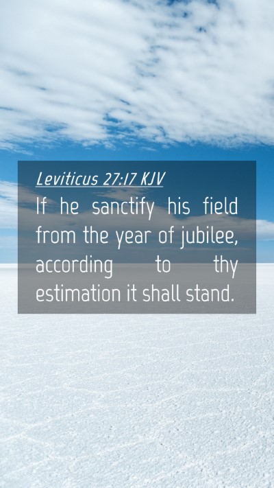 Picture 04 - Leviticus 27:17 KJV Mobile Phone Wallpaper - If he sanctify his field from the year of - Mobile Bible Verse Wallpaper