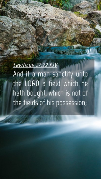Picture 04 - Leviticus 27:22 KJV Mobile Phone Wallpaper - And if a man sanctify unto the LORD a field which - Mobile Bible Verse Wallpaper