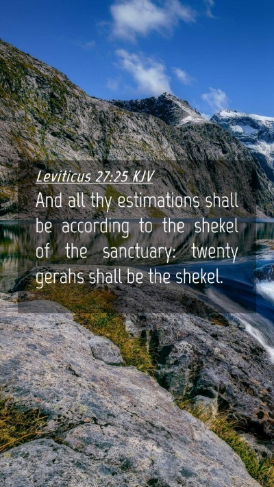 Picture 04 - Leviticus 27:25 KJV Mobile Phone Wallpaper - And all thy estimations shall be according to the - Mobile Bible Verse Wallpaper